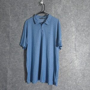 Travis Mathew Abacoa Golf Club Blue Polo Shirt Mens Sz XXL  Performances Sport